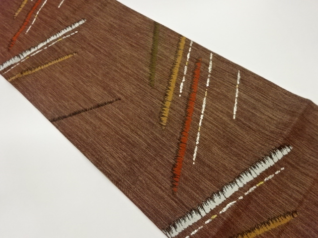 JAPANESE FUKURO OBI / KIN-TOSHI / WOVEN DIAGONAL STRIPE